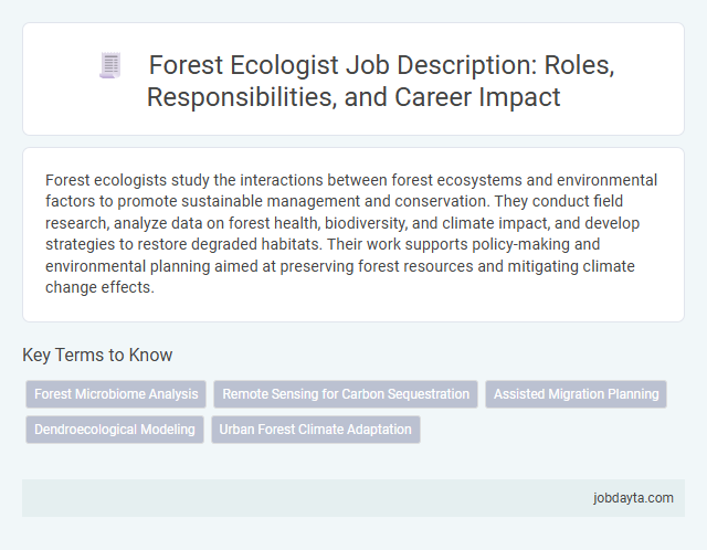Forest Ecologist Job Description: Roles, Responsibilities, and Career Impact