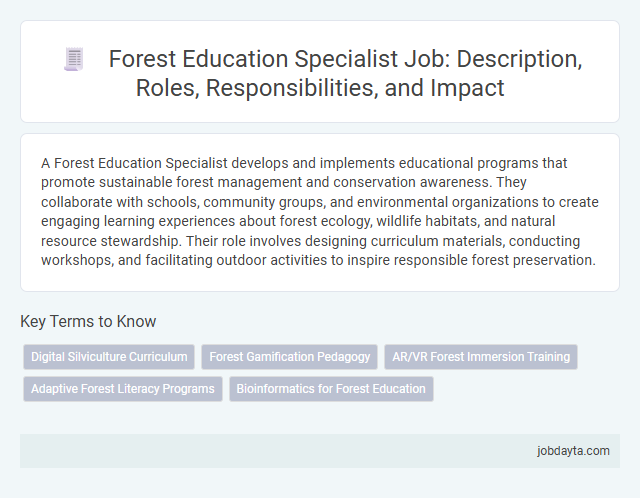 Forest Education Specialist Job: Description, Roles, Responsibilities, and Impact