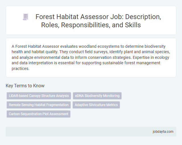 Forest Habitat Assessor Job: Description, Roles, Responsibilities, and Skills