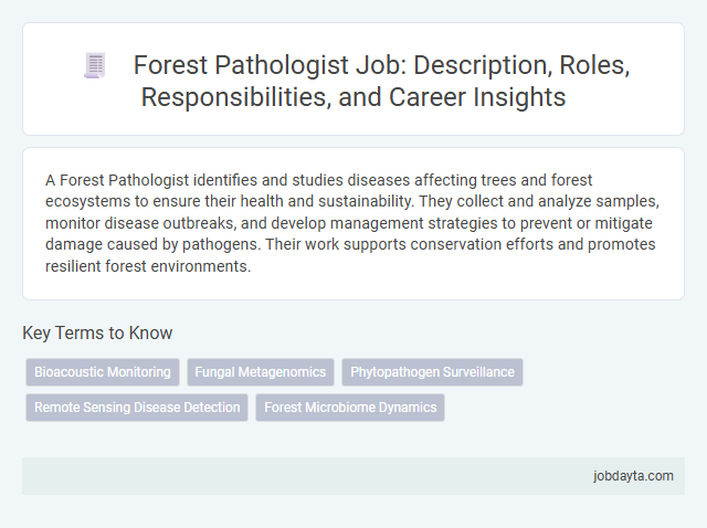 Forest Pathologist Job: Description, Roles, Responsibilities, and Career Insights