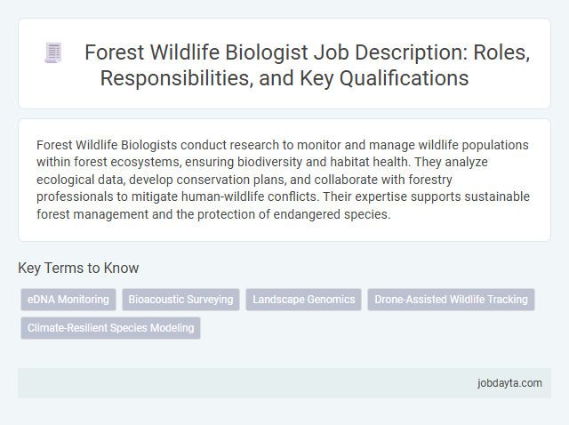 Forest Wildlife Biologist Job Description: Roles, Responsibilities, and Key Qualifications