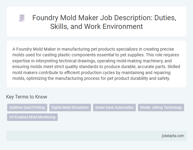 Foundry Mold Maker Job Description: Duties, Skills, and Work Environment