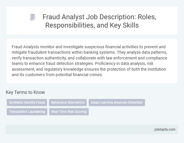 Fraud Analyst Job Description: Roles, Responsibilities, and Key Skills