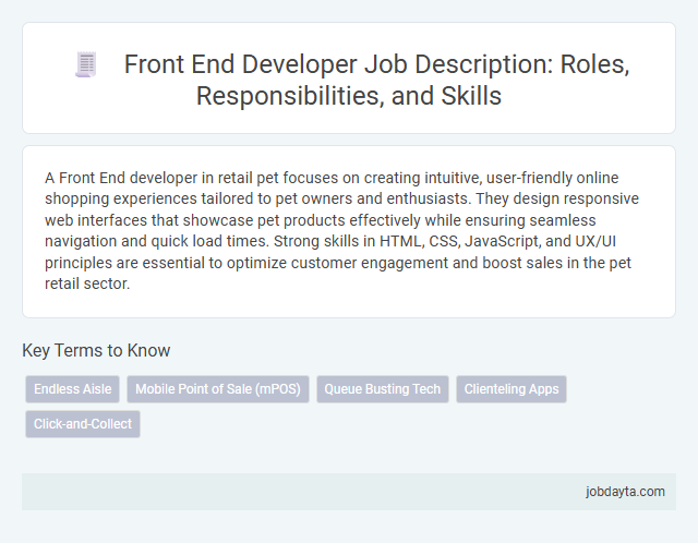 Front End Developer Job Description: Roles, Responsibilities, and Skills