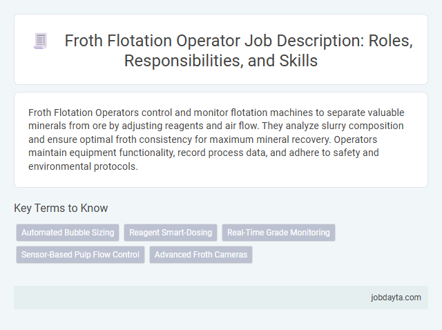 Froth Flotation Operator Job Description: Roles, Responsibilities, and Skills