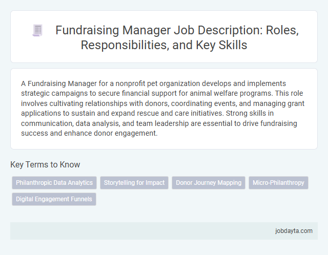 Fundraising Manager Job Description: Roles, Responsibilities, and Key Skills