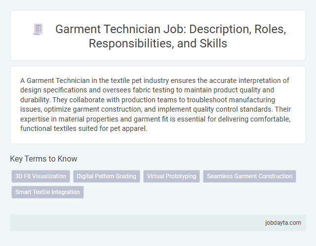 Garment Technician Job: Description, Roles, Responsibilities, and Skills