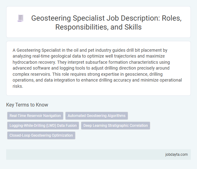 Geosteering Specialist Job Description: Roles, Responsibilities, and Skills