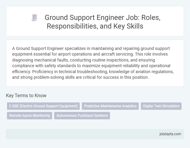 Ground Support Engineer Job: Roles, Responsibilities, and Key Skills