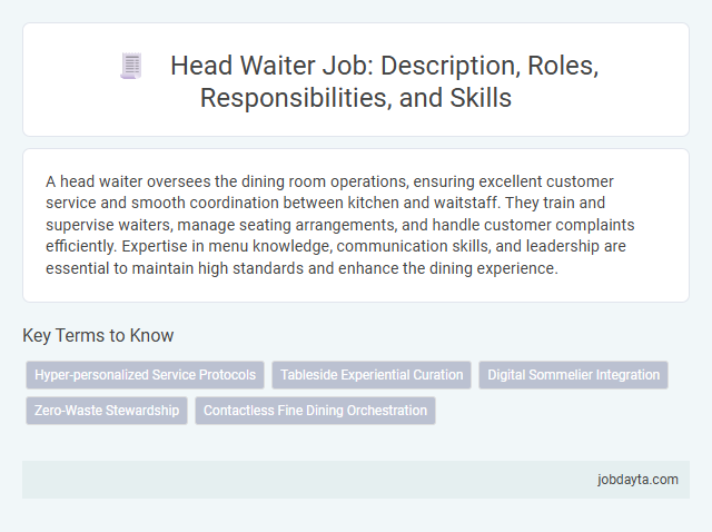 Head Waiter Job: Description, Roles, Responsibilities, and Skills
