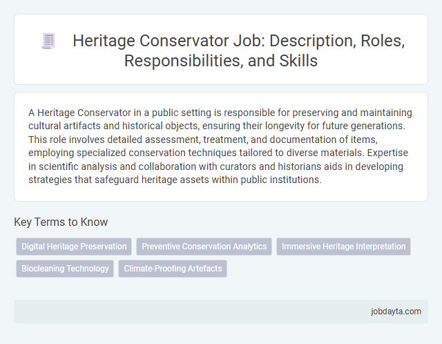 Heritage Conservator Job: Description, Roles, Responsibilities, and Skills