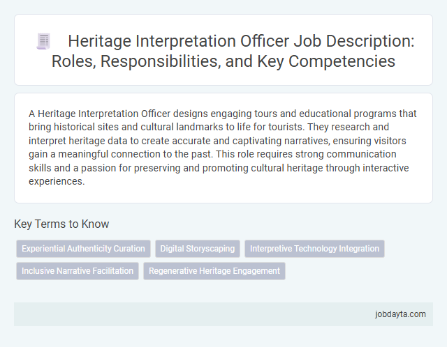 Heritage Interpretation Officer Job Description: Roles, Responsibilities, and Key Competencies