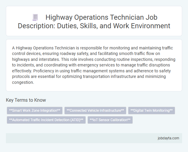 Highway Operations Technician Job Description: Duties, Skills, and Work Environment
