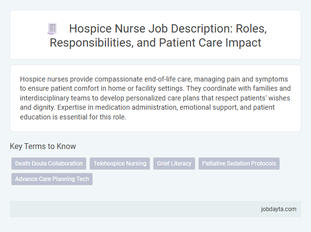Hospice Nurse Job Description: Roles, Responsibilities, and Patient Care Impact