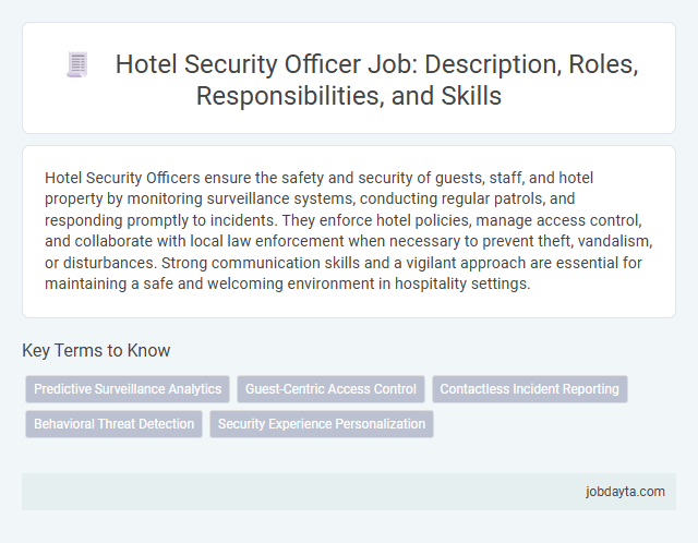 Hotel Security Officer Job: Description, Roles, Responsibilities, and Skills