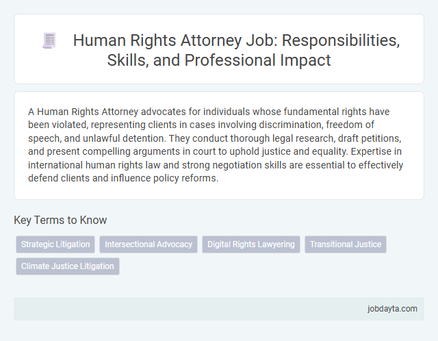 Human Rights Attorney Job: Responsibilities, Skills, and Professional Impact