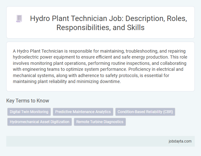 Hydro Plant Technician Job: Description, Roles, Responsibilities, and Skills