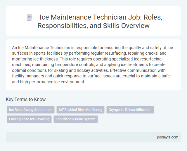 Ice Maintenance Technician Job: Roles, Responsibilities, and Skills Overview