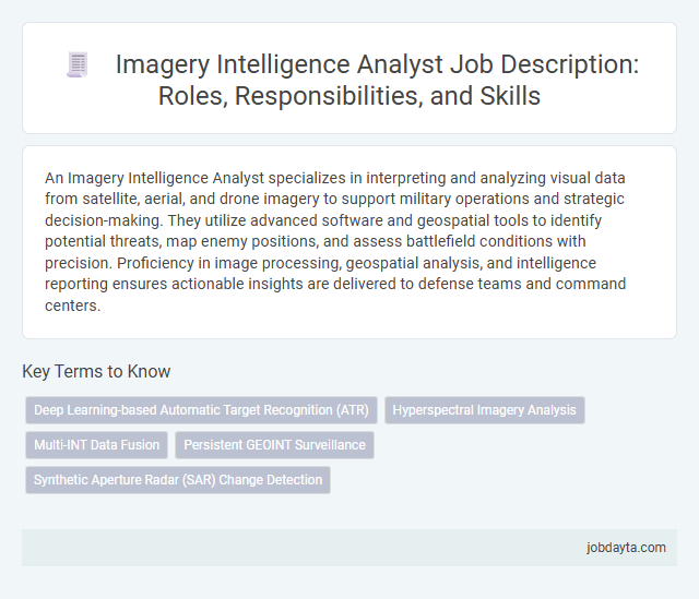 Imagery Intelligence Analyst Job Description: Roles, Responsibilities, and Skills