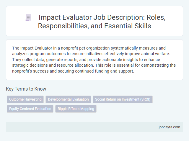 Impact Evaluator Job Description: Roles, Responsibilities, and Essential Skills
