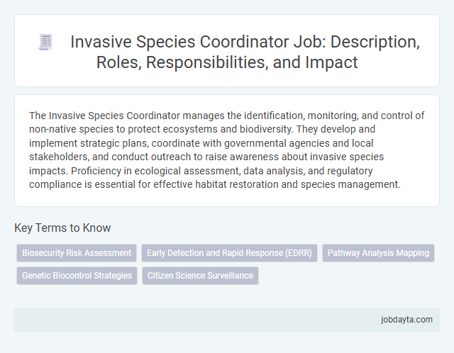 Invasive Species Coordinator Job: Description, Roles, Responsibilities, and Impact