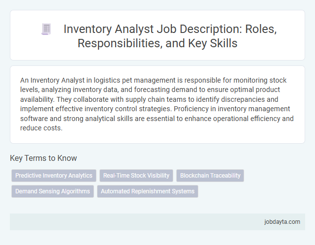 Inventory Analyst Job Description: Roles, Responsibilities, and Key Skills