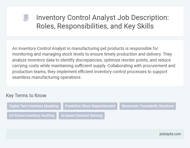 Inventory Control Analyst Job Description: Roles, Responsibilities, and Key Skills