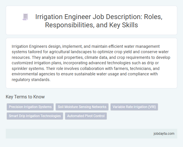 Irrigation Engineer Job Description: Roles, Responsibilities, and Key Skills