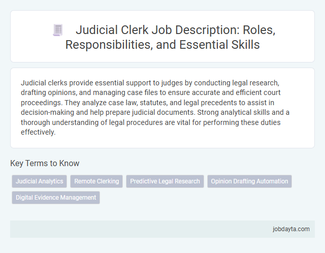 Judicial Clerk Job Description: Roles, Responsibilities, and Essential Skills