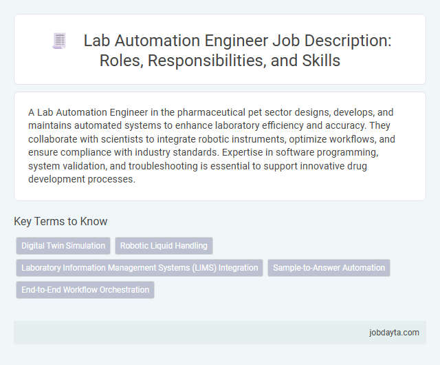 Lab Automation Engineer Job Description: Roles, Responsibilities, and Skills