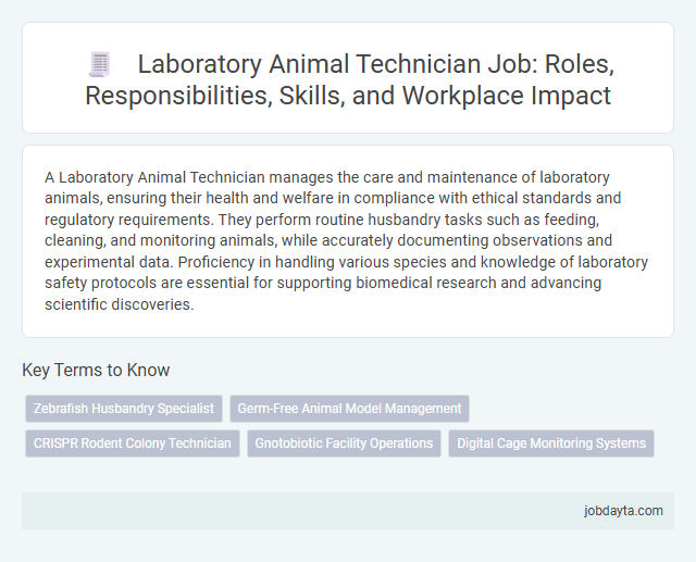 Laboratory Animal Technician Job: Roles, Responsibilities, Skills, and Workplace Impact