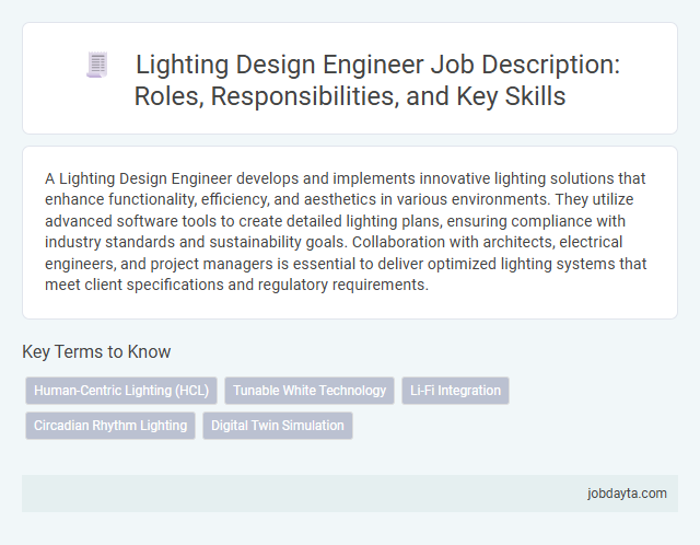 Lighting Design Engineer Job Description: Roles, Responsibilities, and Key Skills