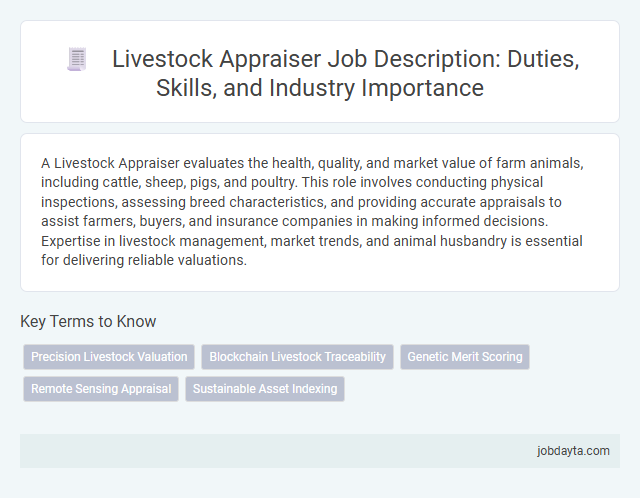 Livestock Appraiser Job Description: Duties, Skills, and Industry Importance