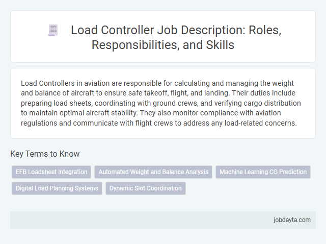 Load Controller Job Description: Roles, Responsibilities, and Skills