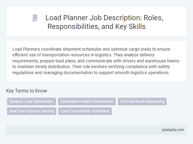 Load Planner Job Description: Roles, Responsibilities, and Key Skills