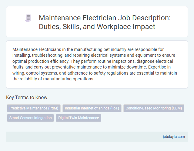 Maintenance Electrician Job Description: Duties, Skills, and Workplace Impact