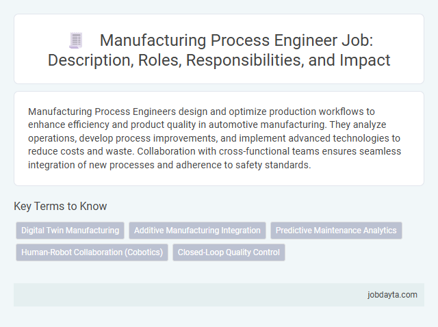 Manufacturing Process Engineer Job: Description, Roles, Responsibilities, and Impact