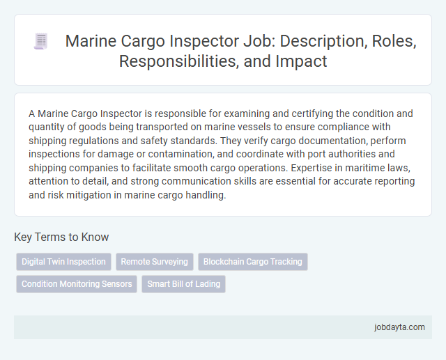 Marine Cargo Inspector Job: Description, Roles, Responsibilities, and Impact