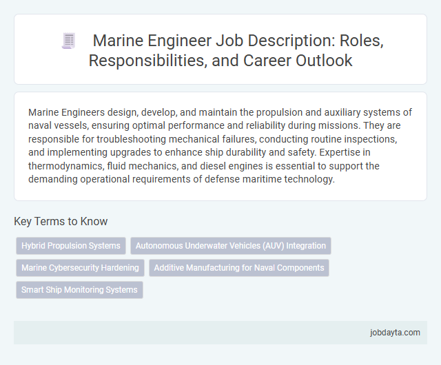 Marine Engineer Job Description: Roles, Responsibilities, and Career Outlook