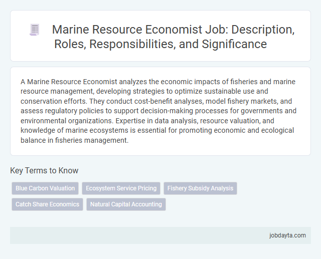 Marine Resource Economist Job: Description, Roles, Responsibilities, and Significance