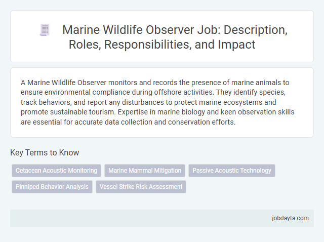 Marine Wildlife Observer Job: Description, Roles, Responsibilities, and Impact