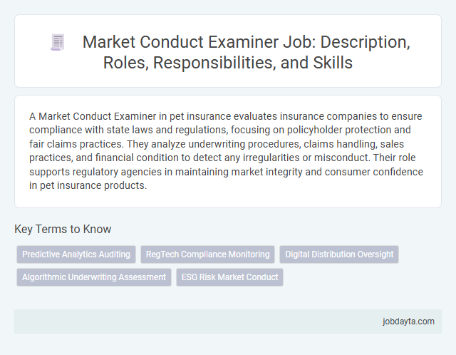 Market Conduct Examiner Job: Description, Roles, Responsibilities, and Skills