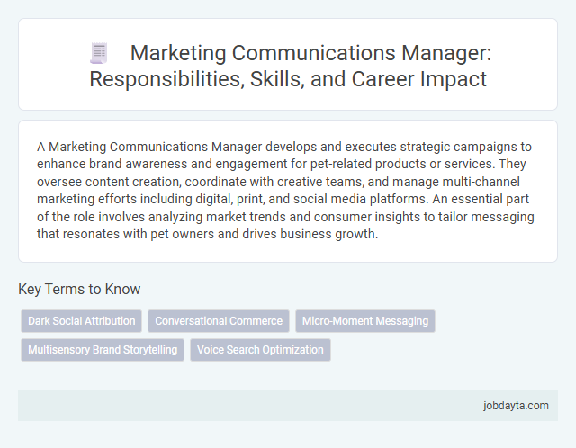 Marketing Communications Manager: Responsibilities, Skills, and Career Impact