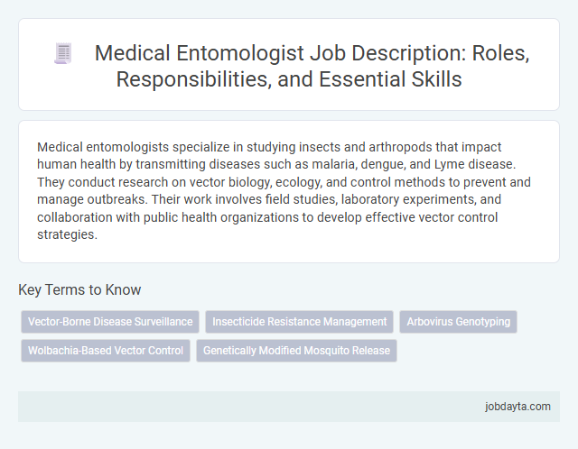 Medical Entomologist Job Description: Roles, Responsibilities, and Essential Skills
