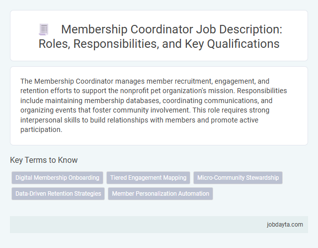 Membership Coordinator Job Description: Roles, Responsibilities, and Key Qualifications