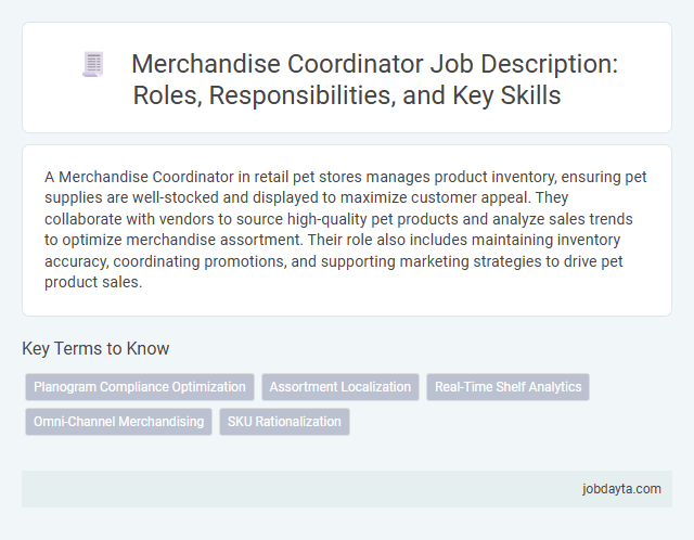 Merchandise Coordinator Job Description: Roles, Responsibilities, and Key Skills
