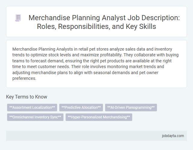 Merchandise Planning Analyst Job Description: Roles, Responsibilities, and Key Skills