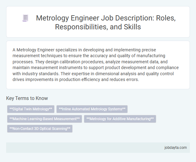 Metrology Engineer Job Description: Roles, Responsibilities, and Skills