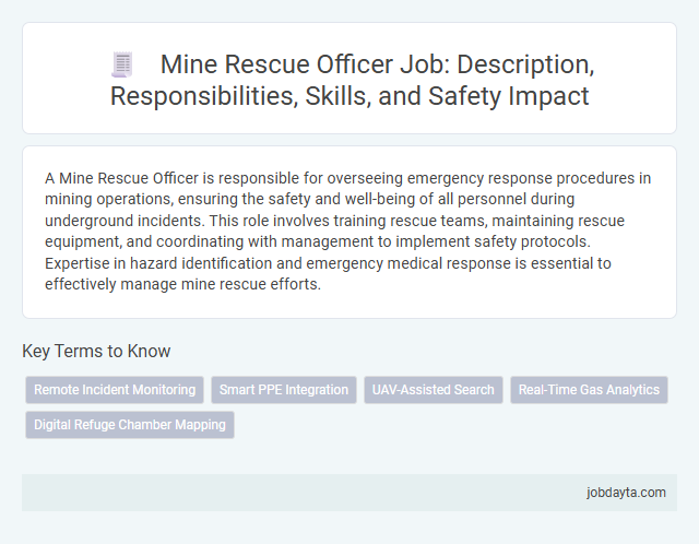 Mine Rescue Officer Job: Description, Responsibilities, Skills, and Safety Impact
