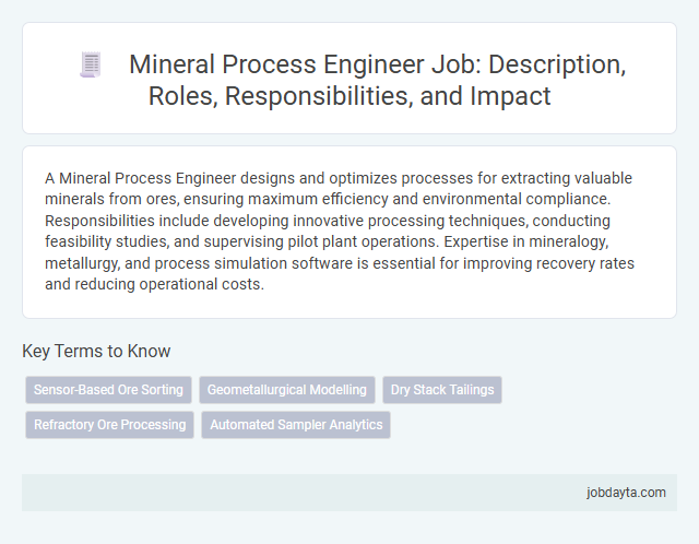Mineral Process Engineer Job: Description, Roles, Responsibilities, and Impact